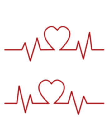 Heartbeat EKG Temporary Tattoo Sticker - OhMyTat