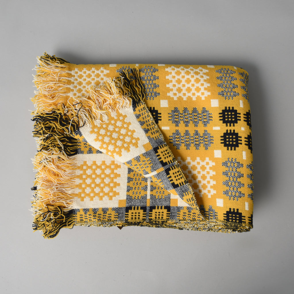 LABOUR AND WAIT | WELSH TAPESTRY BLANKET GOLD