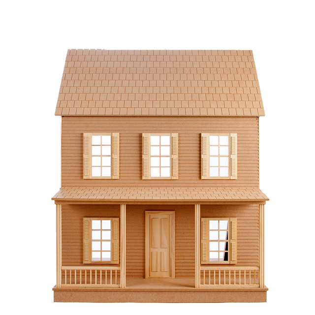 small wooden toy houses