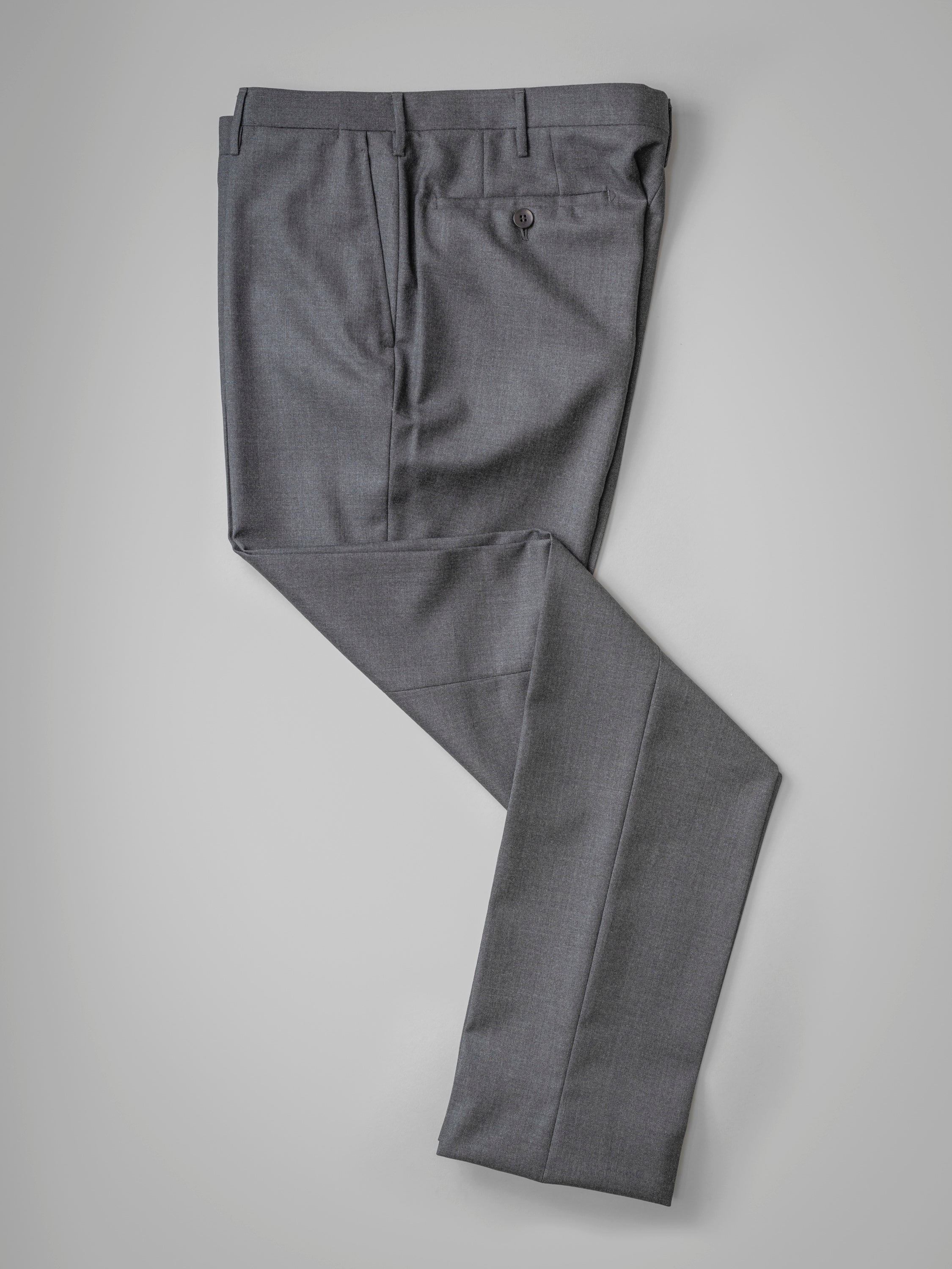 Ami Grey Slim Fit Wool Trousers, $225 | oki-ni | Lookastic