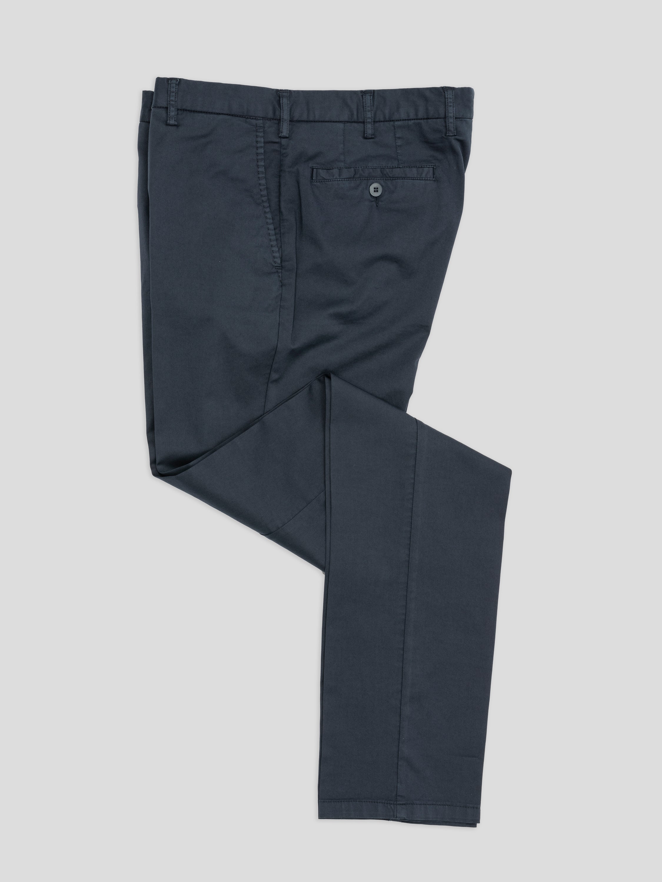 Dark blue cotton elastan trousers- – Rota SRL