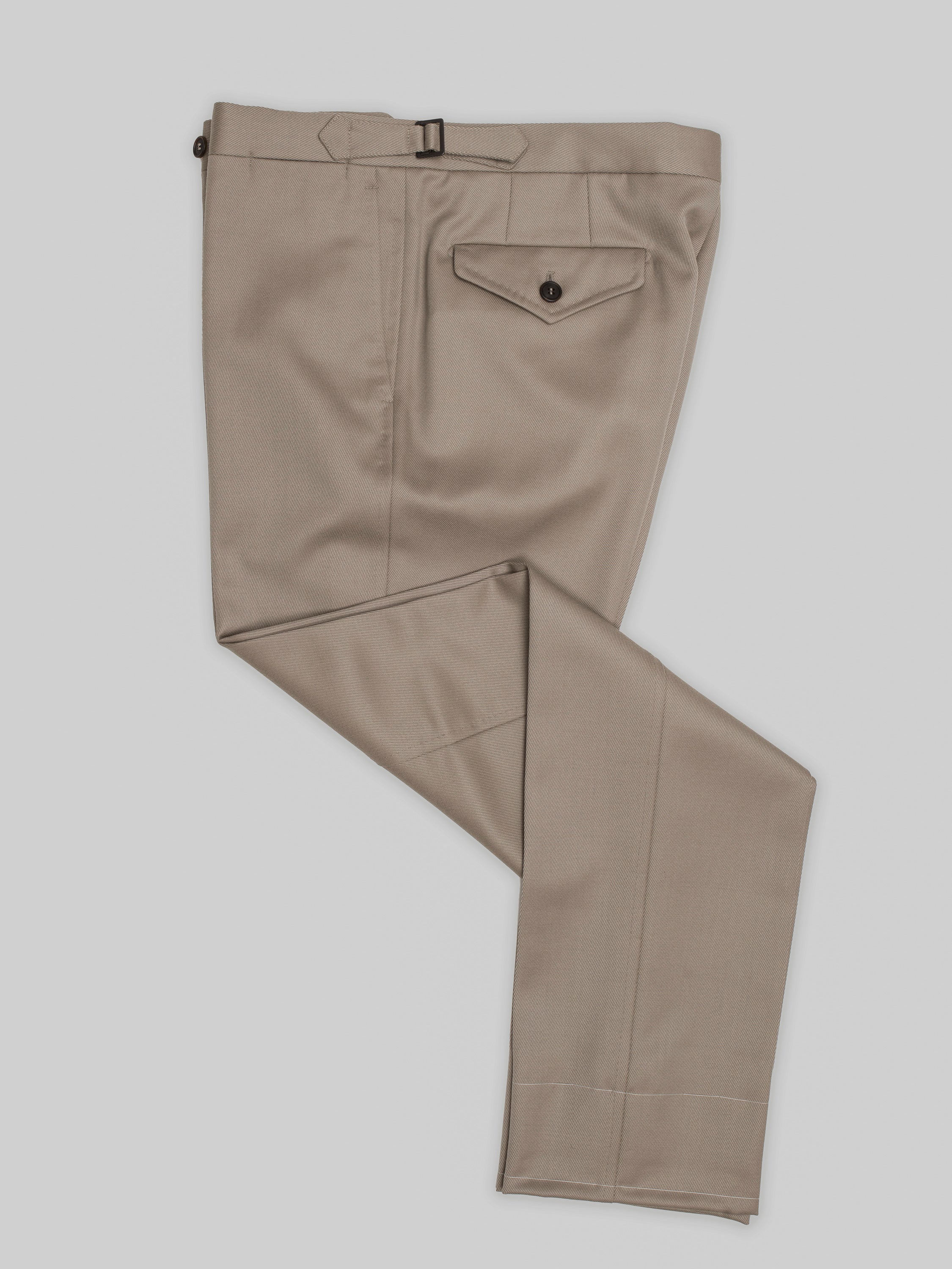 Olive Twill Forward Pleated Trousers – The Andover Shop