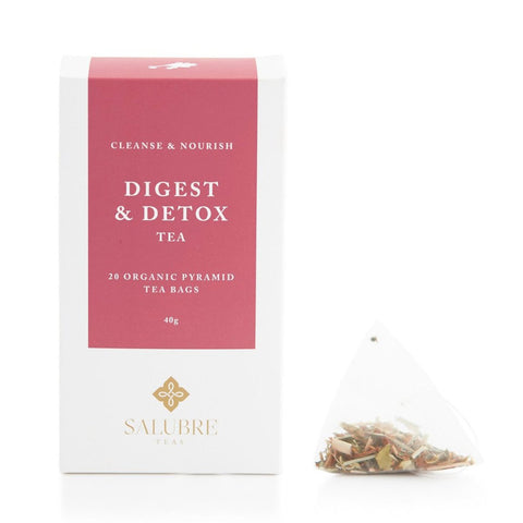 Organic detox herbal tea for healthy digestion