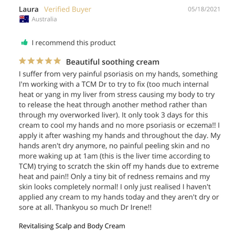 Salubre Revitalising Scalp and Body Cream review by a verified customer