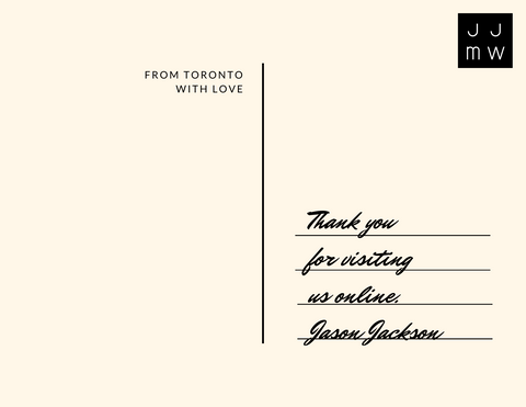 www.jasonjacksononline.com - With Love From Toronto Postcard 