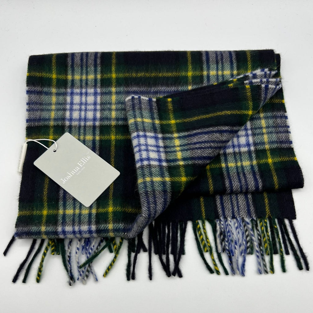 Joshua Ellis - 100% Cachemire Scarf - 30x180 cm - Green and Yellow