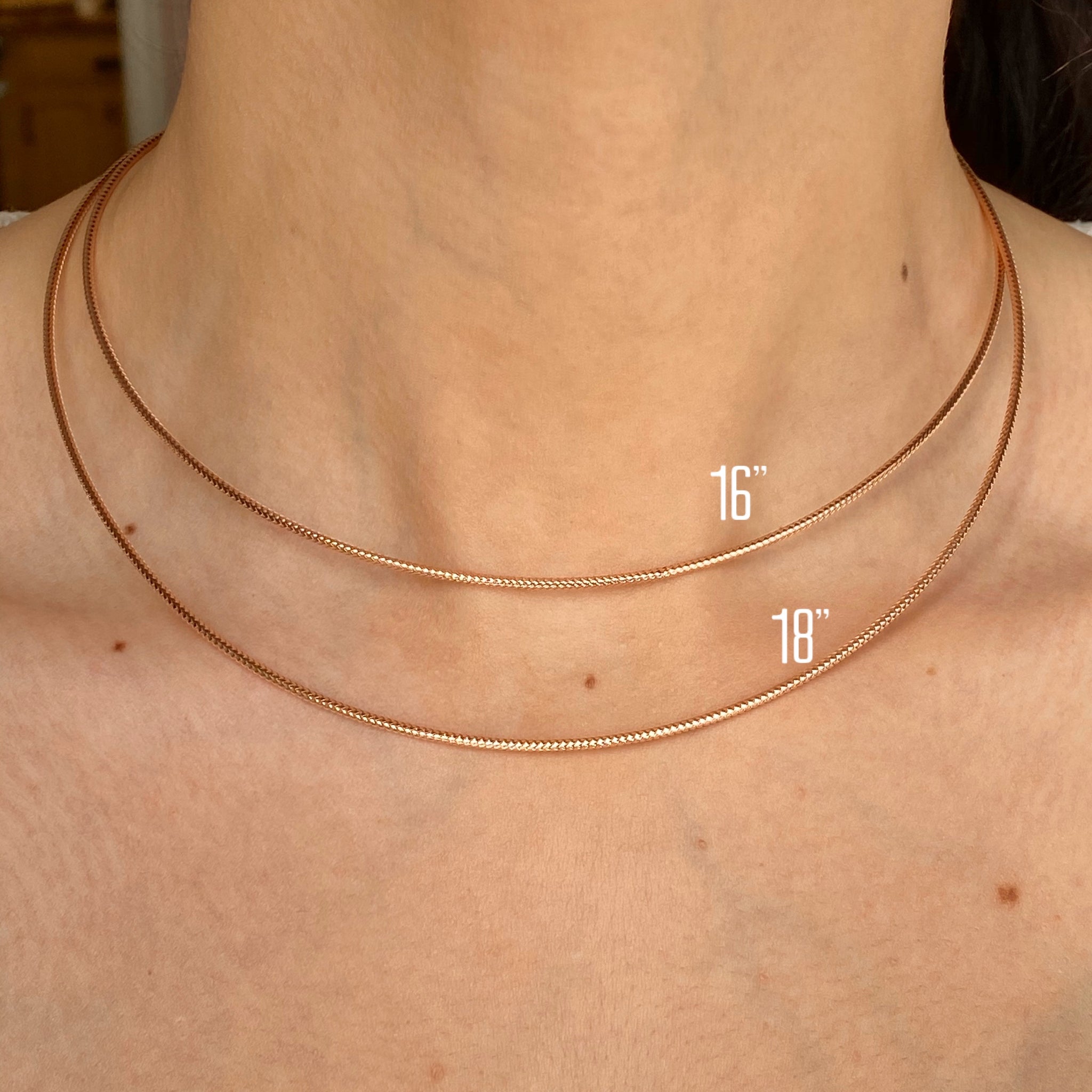 14KT Rose Gold Thin Neck Wire Weave 