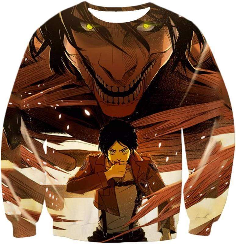 Attack on Titan Eren Yeager Transforms Titan Hoodie Hoodie – OtakuForm