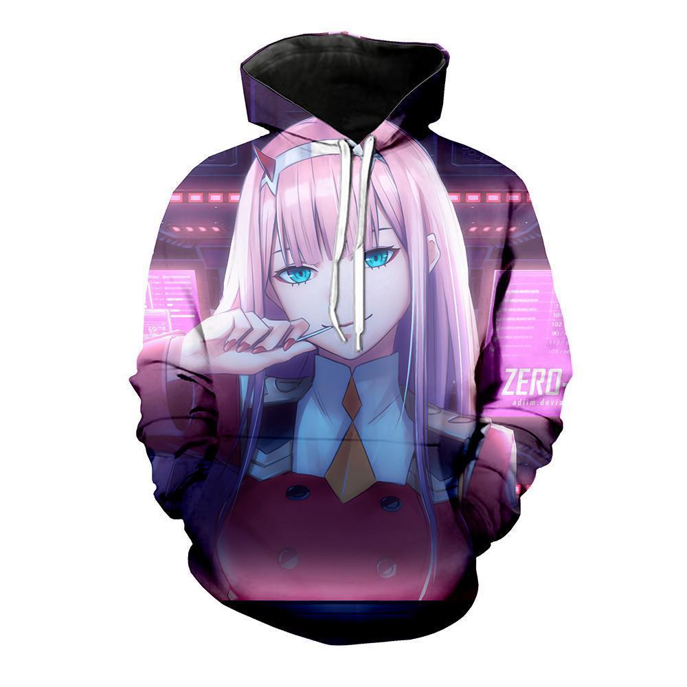 Darling in the Franxx Hoodie - Cute Zero Two Pullover Hoodie – OtakuForm