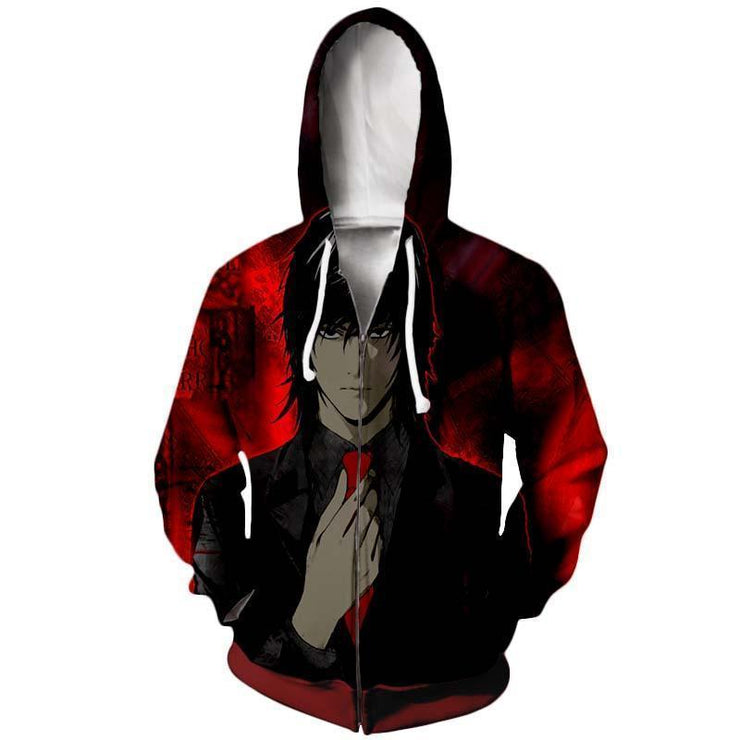 Death Note Teru Mikami Zip Up Hoodie Death Note Hoodie Jacket Otakuform