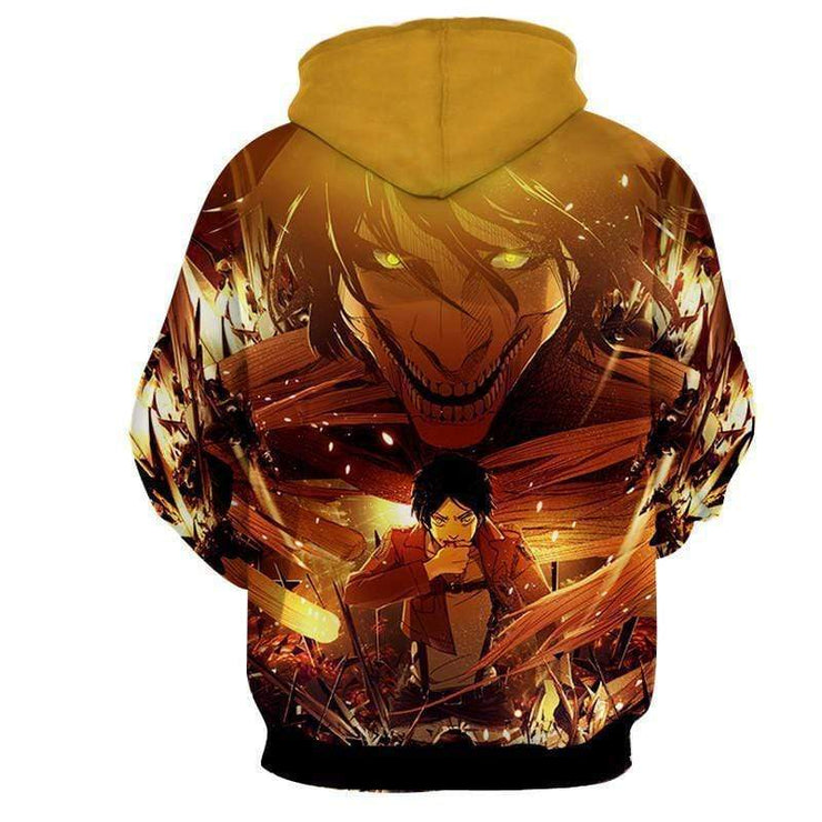 Eren Yeager Attack Titan Shift Hoodie - Attack On Titan Clothes Hoodie ...