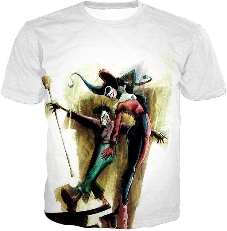 Gothams King And Queen Joker And Harley Awesome White T Shirt