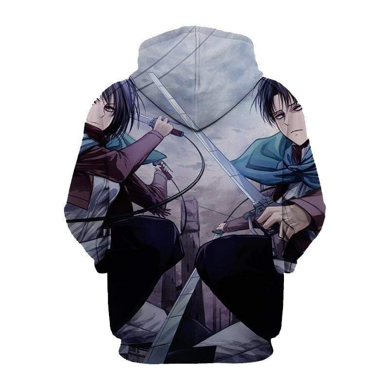 Mikasa And Levi Ackerman Manga Hoodie Attack On Titan 3d Hoodie Otakuform