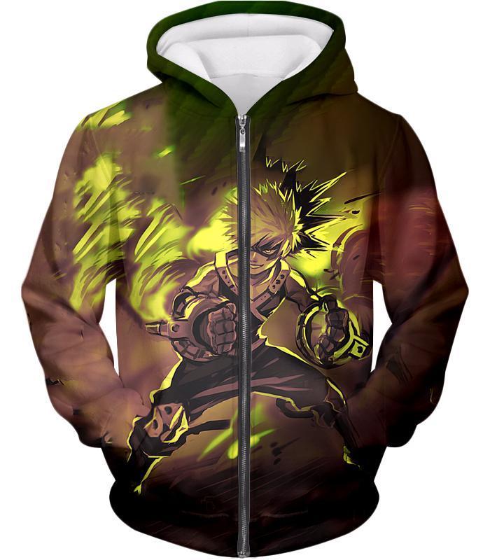 My Hero Academia Explosive Hero Katsuki Bakugo Action Hoodie - Anime H ...