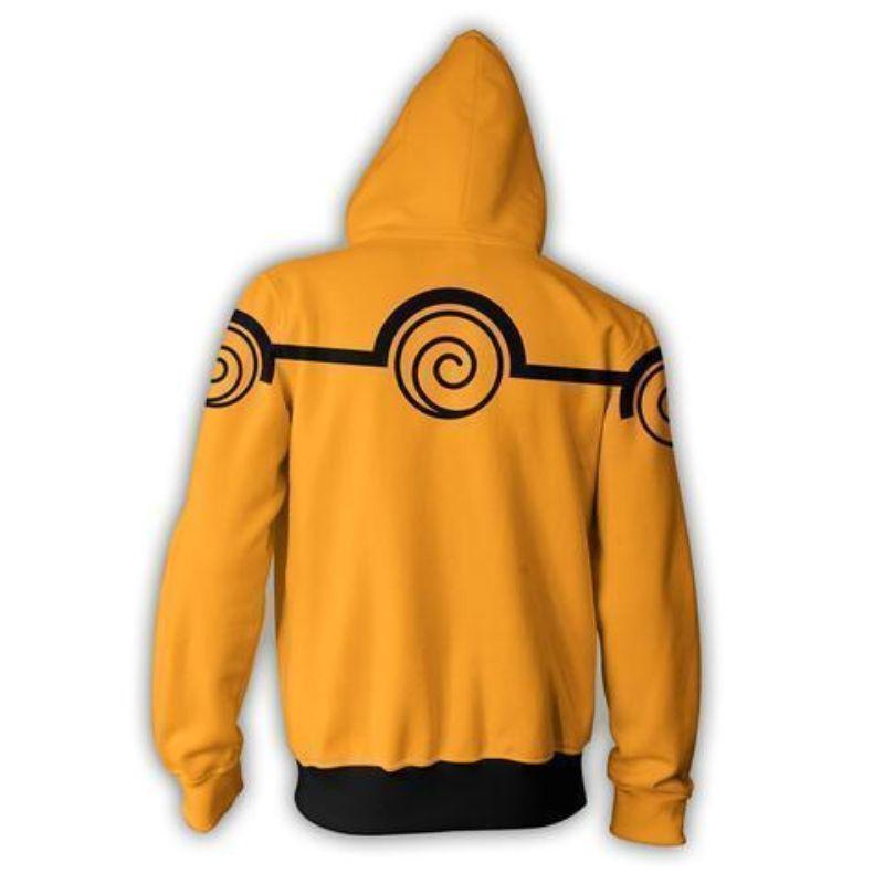 Naruto Hoodie Jackets - Naruto Hoodie Nine Tails Charka Mode Orange Ho ...