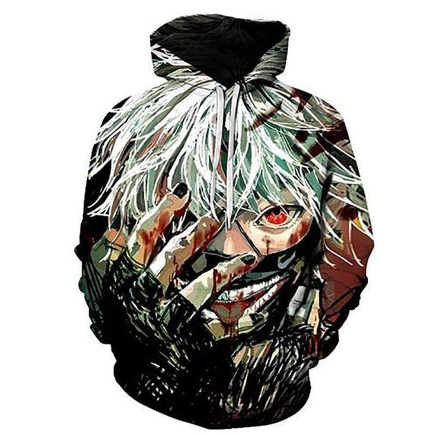 Tokyo Ghoul Hoodie - Kaneki's Red Eye & Mask Hoodie – OtakuForm