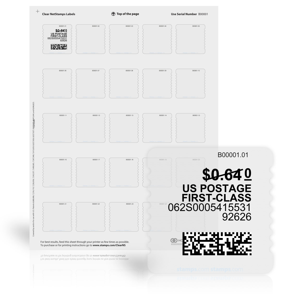 Certified Mail Labels with Postage Receipt (SDC-3710) – Stamps.com Supplies  Store