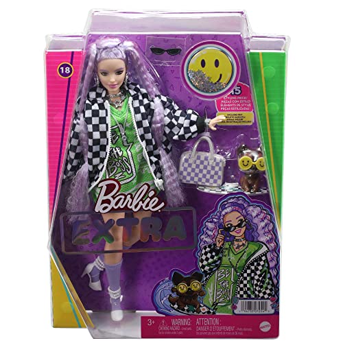 Barbie Extra Surprise Fashion Playset with 20 Pieces Including Pet