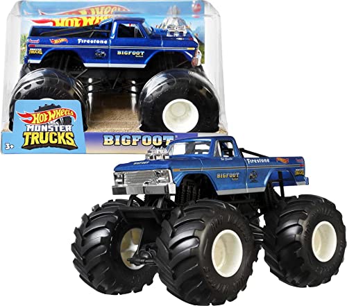  Hot Wheels Monster Trucks Monster Mover Rhino, transportador de  autos de juguete, capacidad para 12 camiones monstruos a escala 1:64 o 32  ruedas calientes, con lanzamiento de rampa, regalo para niños