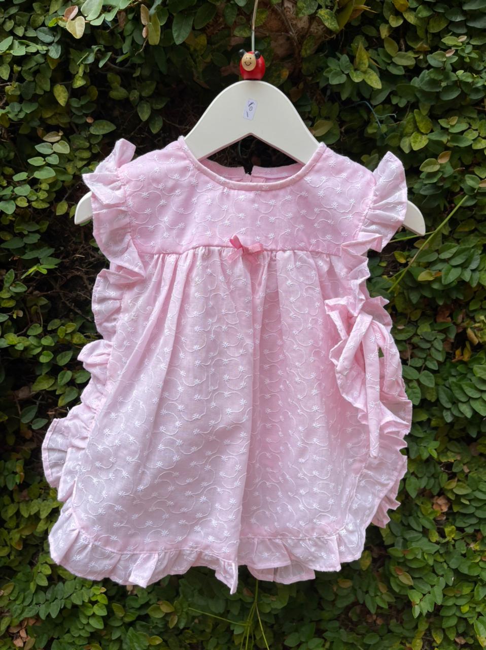 Pink Hakoba- Cotton Apron Dress Set for Baby – Tara Baby Shop