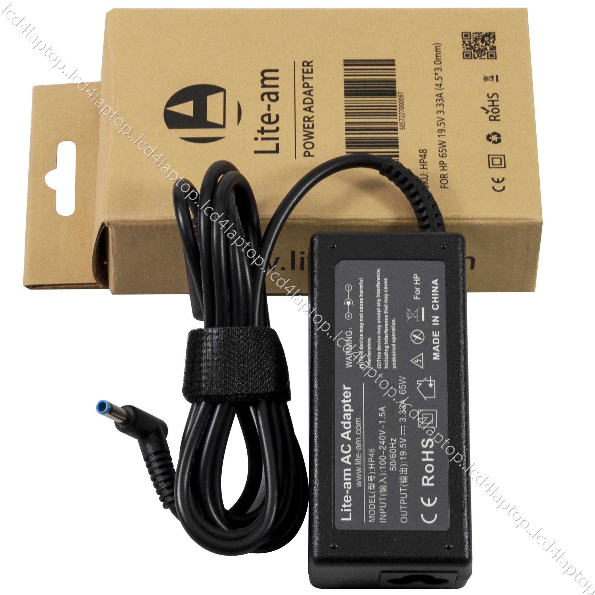 For HP 65W   Blue Tip Laptop Power Supply AC Adapter Charger |  Lcd4Laptop