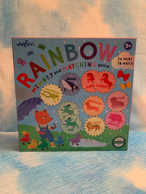 Rainbow Memory Matching Game - 24 Pairs - blue skies