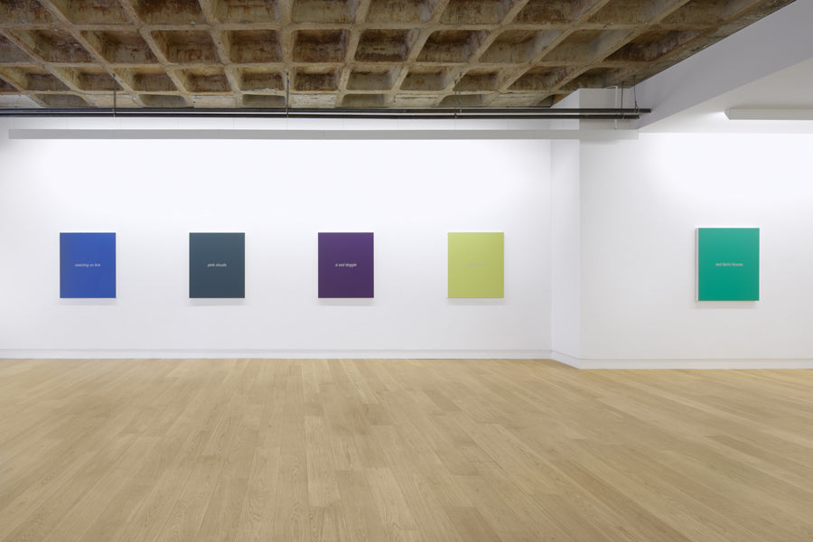 Meg Cranston & John Baldessari, Real Painting (for Aunt Cora), Installation view, 2013, Galerie Michael Janssen Berlin