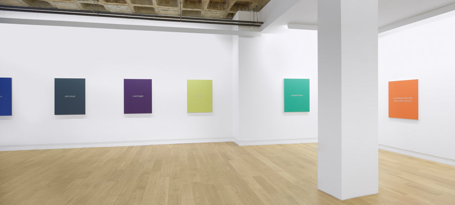 Meg Cranston & John Baldessari, Real Painting (for Aunt Cora), Installation view, 2013, Galerie Michael Janssen Berlin