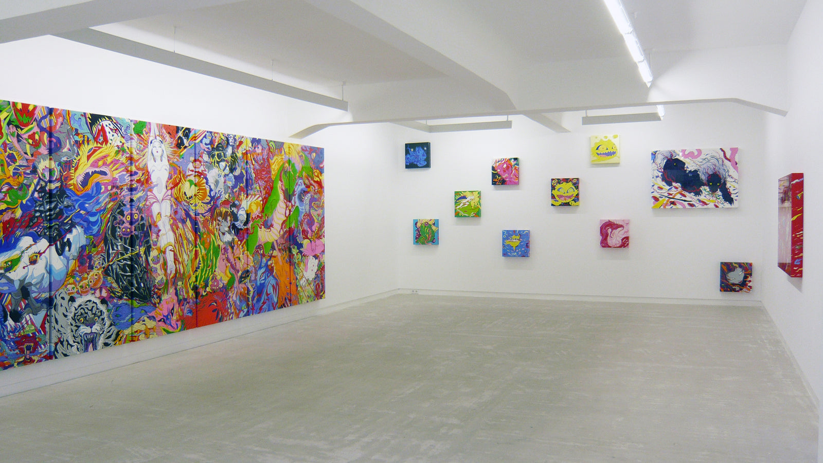 Yoshitaka Amano, devA-lOKA, Installation view, 2008, Galerie Michael Janssen Berlin