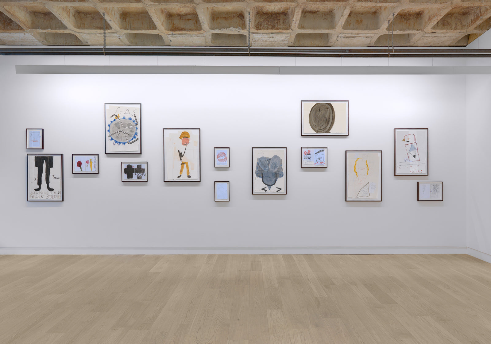 Rose Wylie, Works on paper, Installation view, 2013, Galerie Michael Janssen Berlin