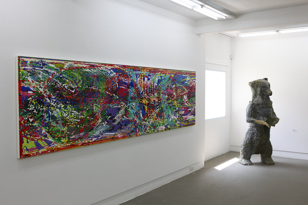 Peter Zimmermann, Crystal and Fruits, Installation view, 2013, Galerie Michael Janssen Singapore