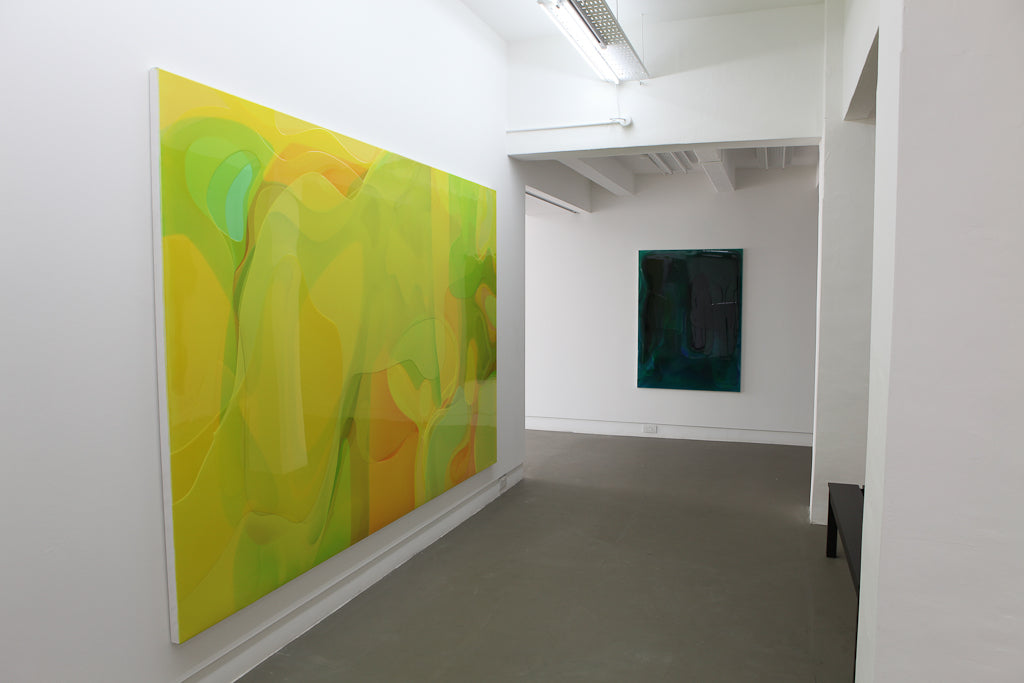 Peter Zimmermann, Crystal and Fruits, Installation view, 2013, Galerie Michael Janssen Singapore