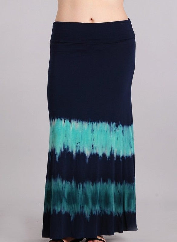 plus size navy maxi skirt