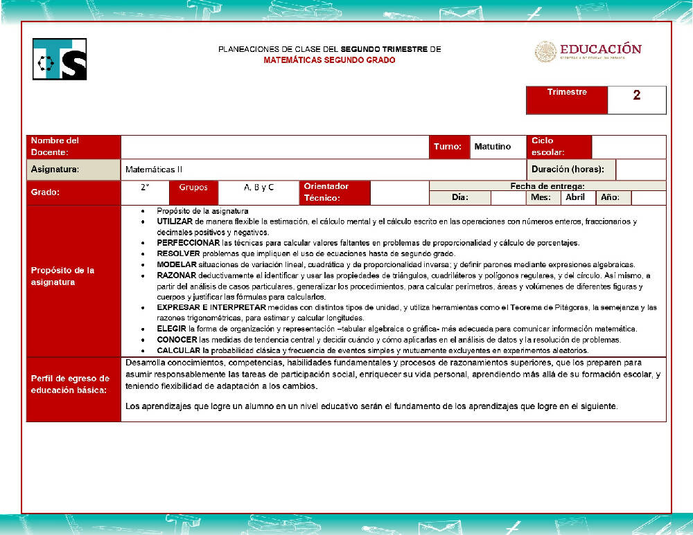 Planeaciones Telesecundaria 2° Grado 2do Trimestre Nuevo Modelo Educativo  (2022 – 2023) por Asesores Educativos – Maesdi