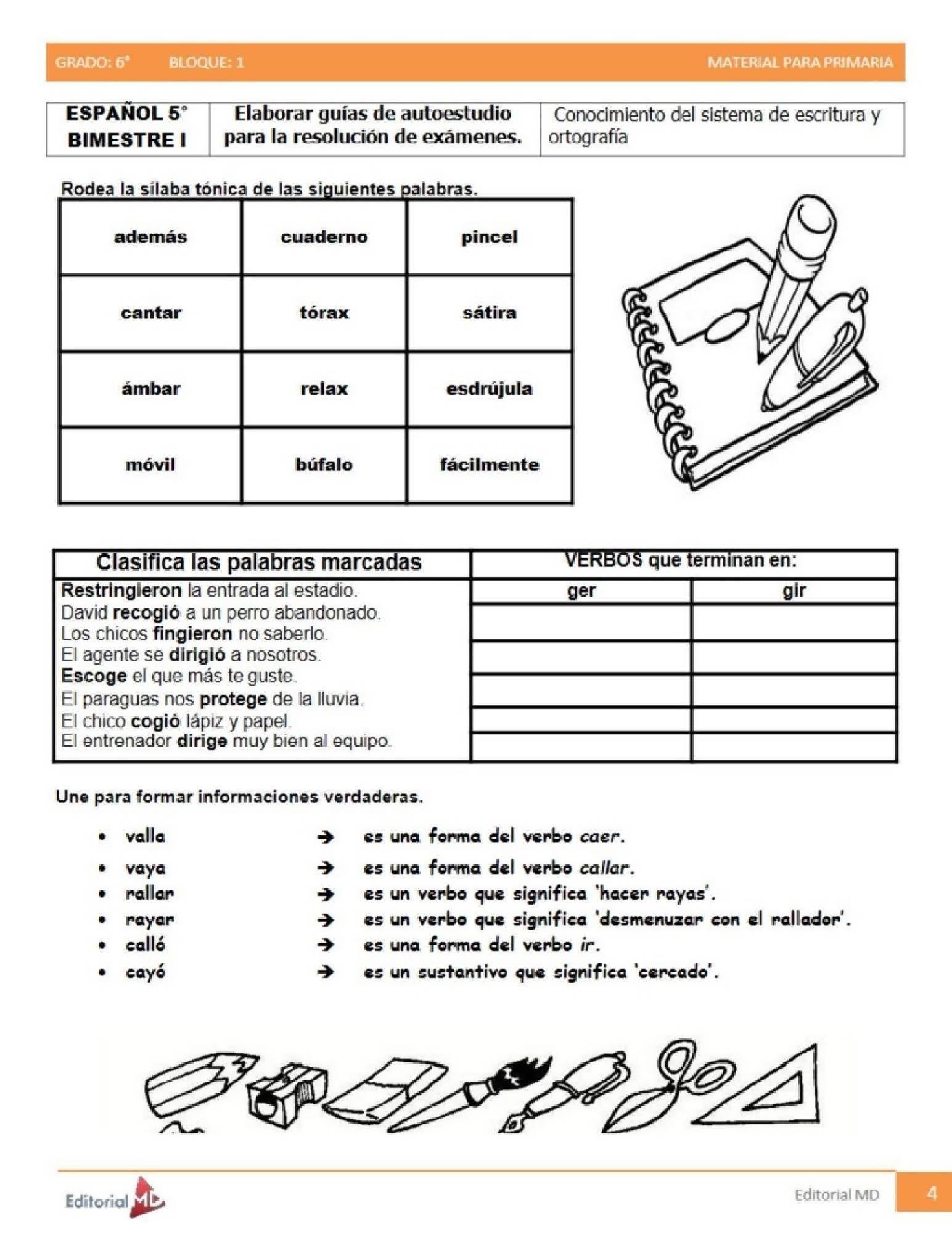 Actividades Para Sexto Grado 5533