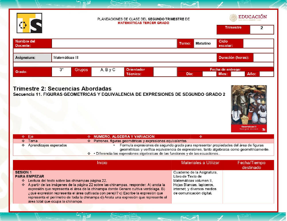 Planeaciones Telesecundaria 3° Grado 3er Trimestre Nuevo Modelo Educativo  (2022 – 2023) por Asesores Educativos – Maesdi