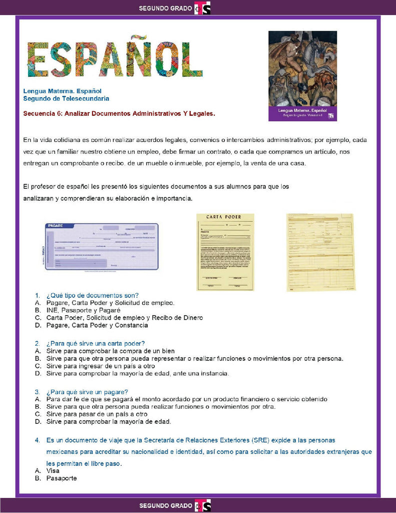 Exámenes 2° de Telesecundaria (Paquete Ciclo Completo) Nuevo Modelo  Educativo + Editable por Asesores Educativos – Maesdi