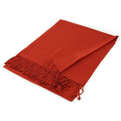 Wholesale Red Solid Pashmina Scarf