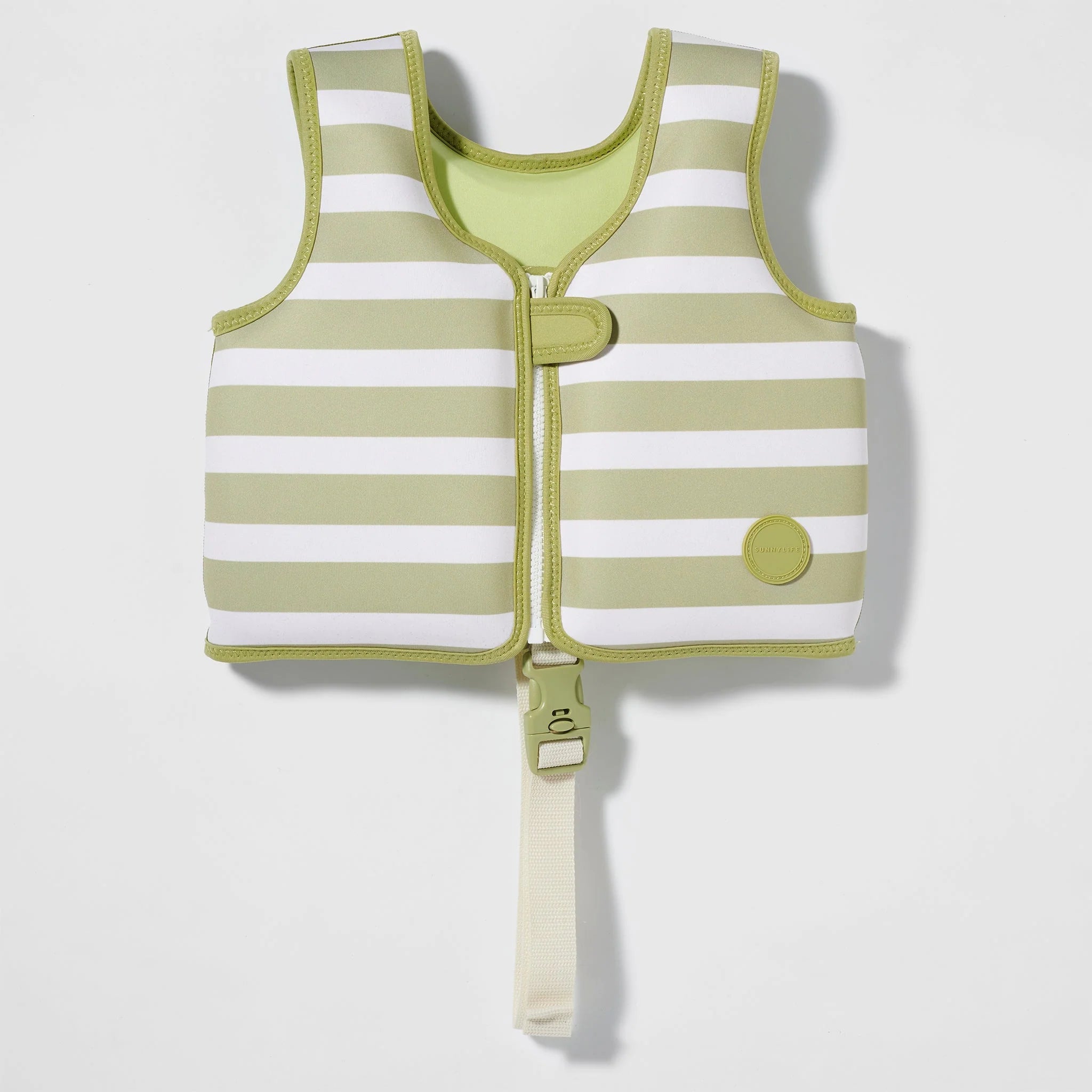 Sunnylife Kids Swim Vest Into The Wild Khaki In Green