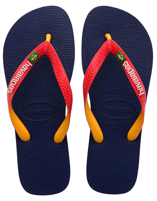 Havaianas Brasil Logo Flip Flops In Red