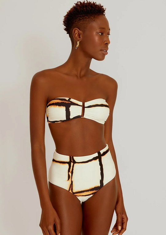 High-Waisted Bikini Bottom - Gold