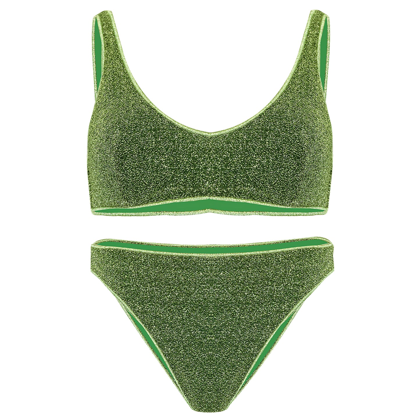 Emerald Green Bikini Set | Oseree Designer Swimwear – Sand Dollar Dubai