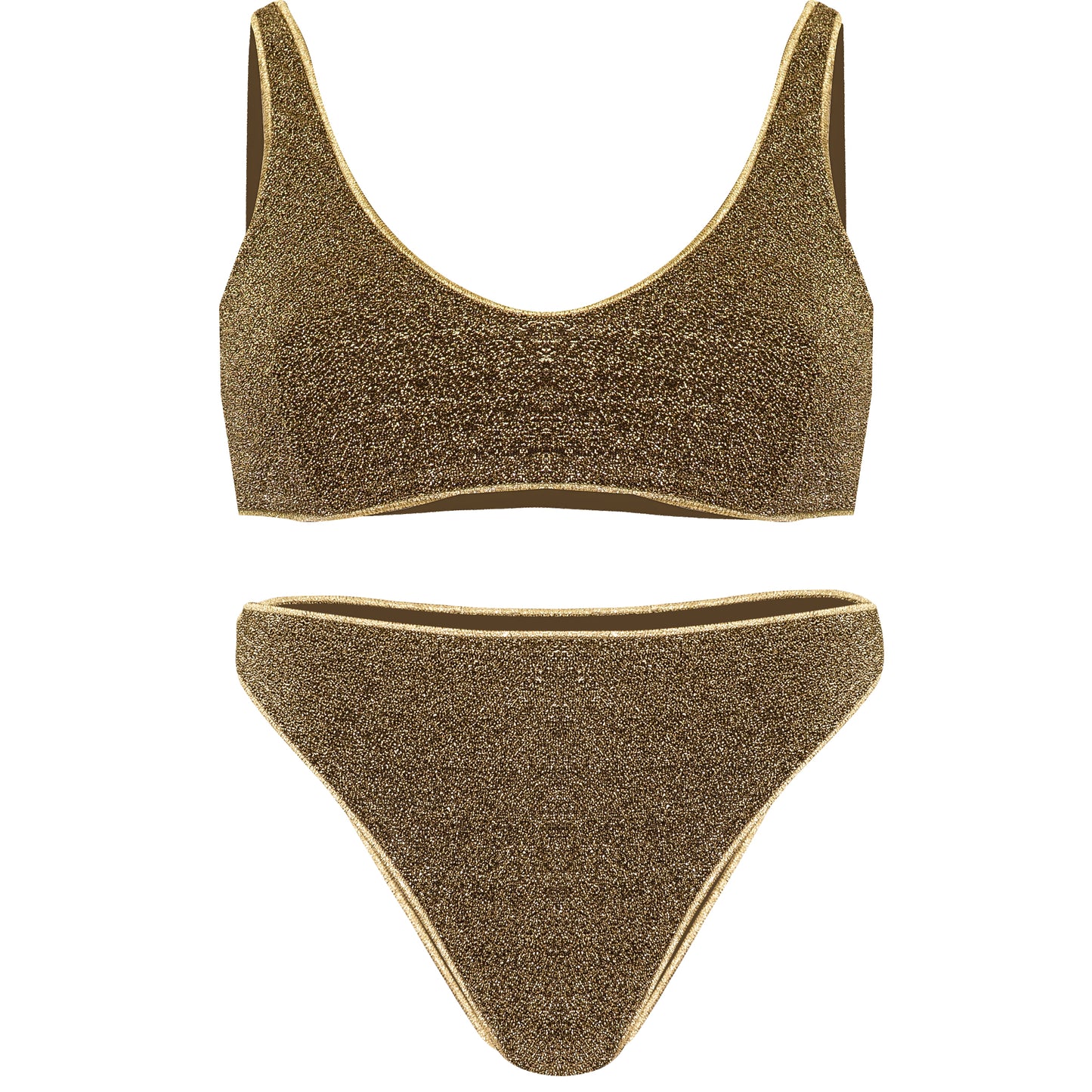 Gold Glitter Bikini Set | Oseree Designer Swimwear – Sand Dollar Dubai