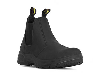 mens black slip on work boots