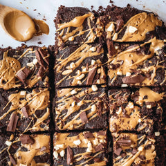 Peanut Butter topped brownie