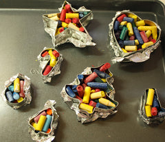 crayons made with cookie cutter