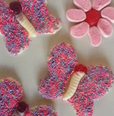 fairy bread with cookie cutters