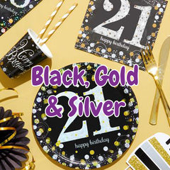 Black, Gold & Silver 21st Birthday