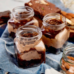 brownie dessert in a jar