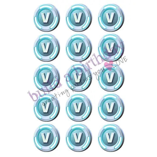 v bucks edible cupcake toppers fortnite party supplies - fortnite birthday party decorations nz